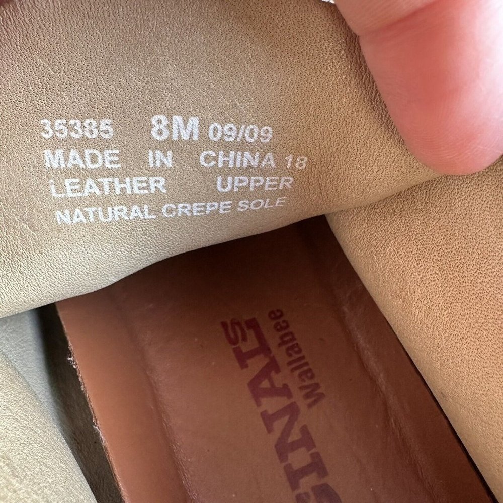 Clarks Wallabees 35385 Tan Leather Suede Chukka Boots Women’s Size 8 Gum Soles - Picture 7 of 10